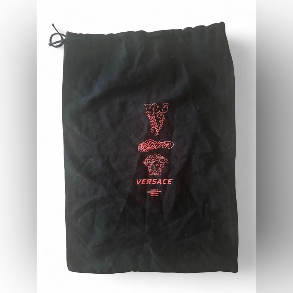 Versace Chain Reaction Black Drawstring Dust Bag Sneakers Shoes Storage Cover